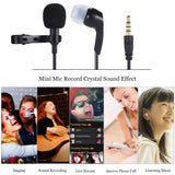 Portable Clip-on Lapel Microphone with Earpiece